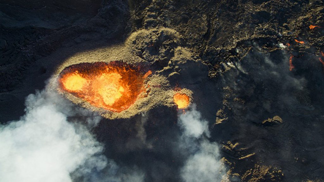 Piton de la Fournaise Volcano by DroneCopters 
