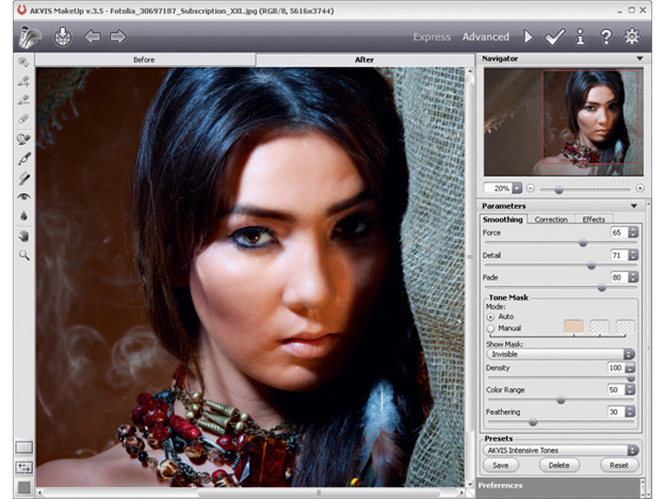 Αναβάθμιση για το AKVIS MakeUp, το ειδικό λογισμικό για retouch πορτρέτων