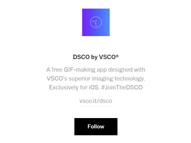 Η VSCO παρουσιάζει τη νέα εφαρμογή DSCO για δημιουργία GIFs