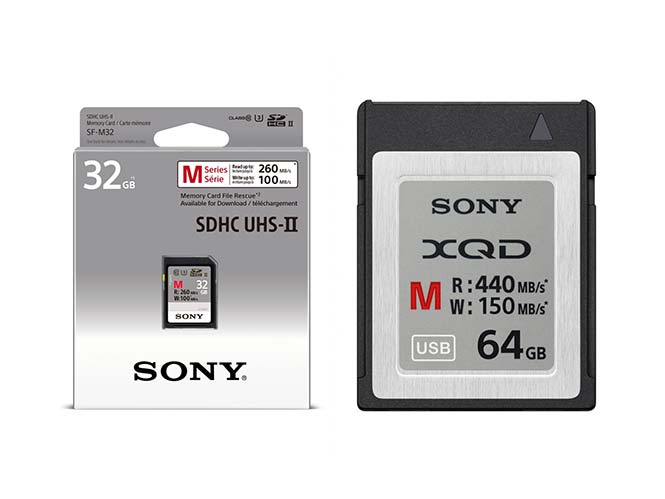 Νέες επαγγελματικές SD και XQD κάρτες μνήμης από τη Sony