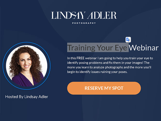 Δωρεάν Webinar με την Lindsay Adler για πόζα σε πορτραίτο