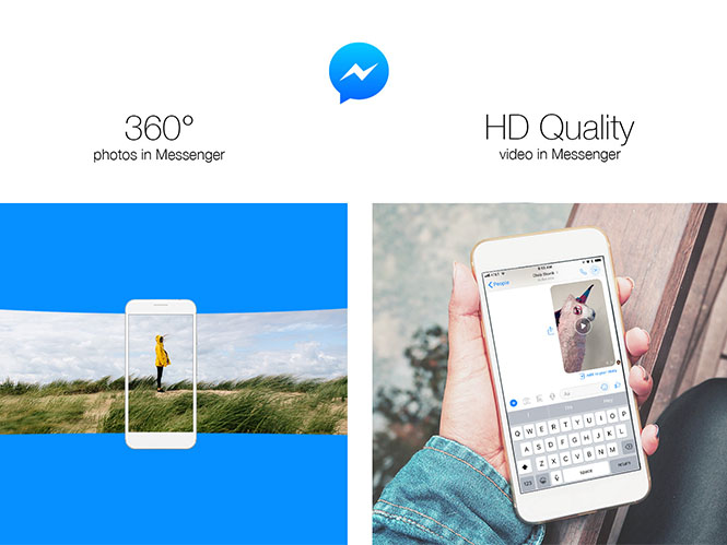 To Facebook Messenger υποστηρίζει φωτογραφίες 360 μοιρών και HD video