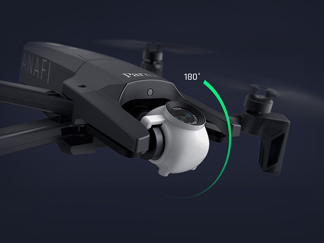 Το Parrot ANAFI είναι ένα Drone με κάμερα που κινείται 90 μοίρες προς τα πάνω και 90 προς τα κάτω