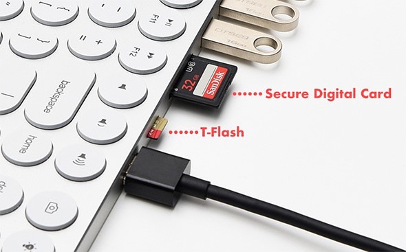 Αυτό το πληκτρολόγιο έχει ενσωματωμένο Card Reader, τρεις θύρες USB 3.0 και θύρες USB-C και HDMI!