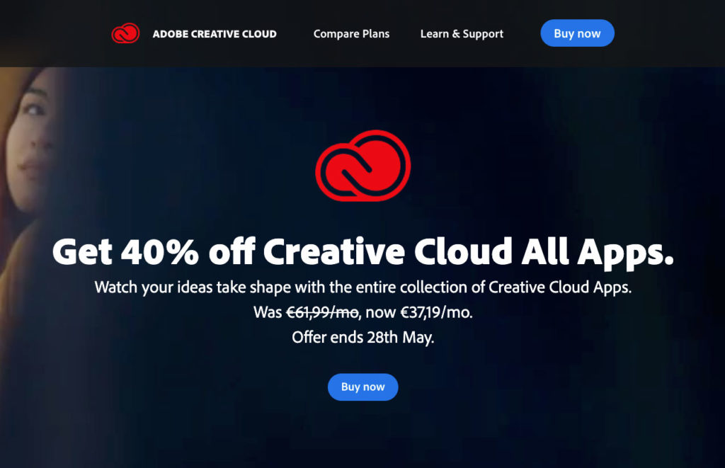Adobe: Έκπτωση 40% στο πλήρες πακέτο του Creative Cloud, απέκτησε όλα τα προγράμματα από 29.99 ευρώ!