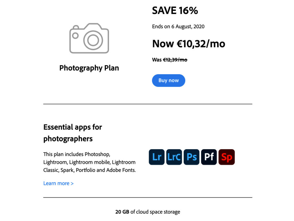 Απέκτησε Adobe Photoshop και Lightroom στην τιμή των 10.32 ευρώ τον μήνα!