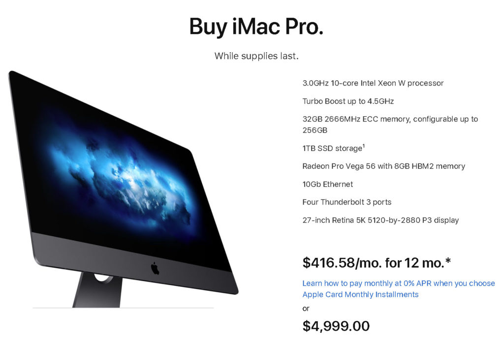 Apple: Τίτλοι τέλους για το iMac Pro
