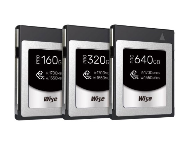 Η Wise ανακοίνωσε νέες επαγγελματικές κάρτες μνήμης CFexpress στα 160GB, 320GB και 640GB