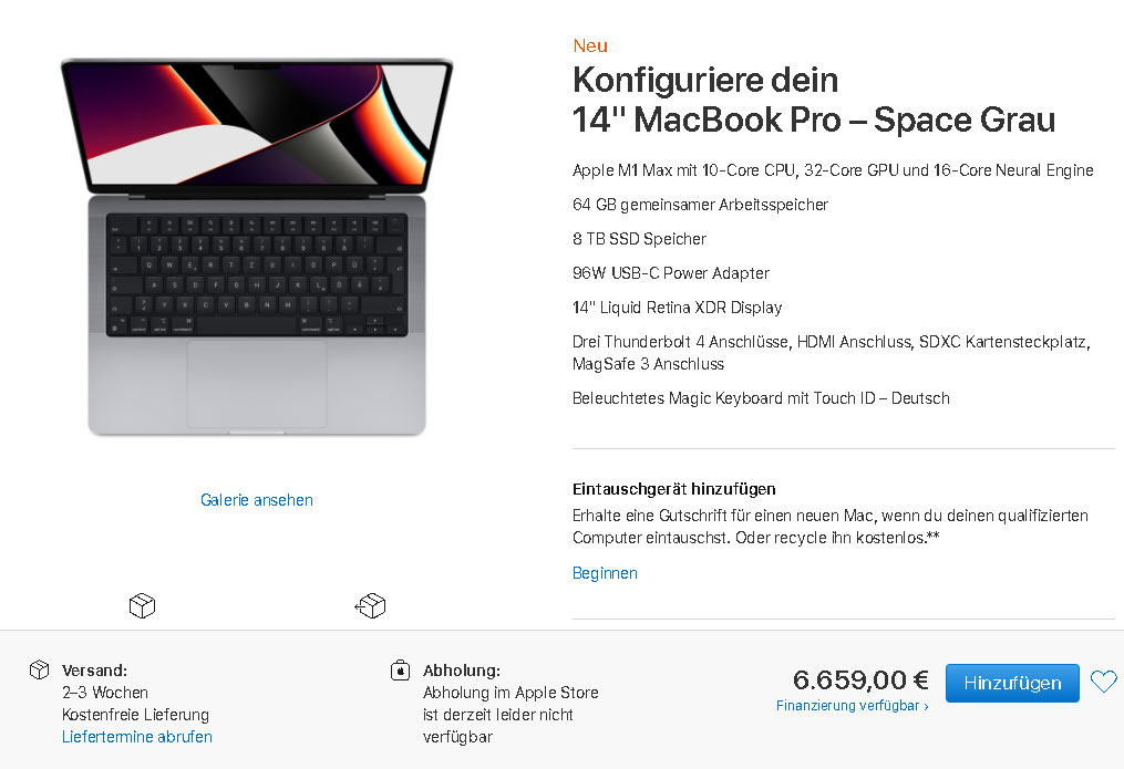 MacBook Pro: To 14άρι φτάνει τα 6.659 ευρώ και το 16άρι τα 6.839 ευρώ!