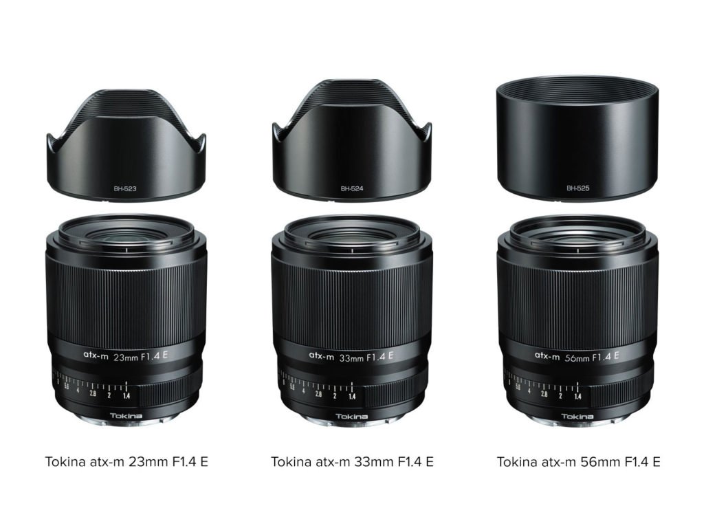 Η Tokina ανακοίνωσε τους Tokina atx-m 23mm F1.4 E, atx-m 33mm F1.4 E, atx-m 56mm F1.4 E για Sony!
