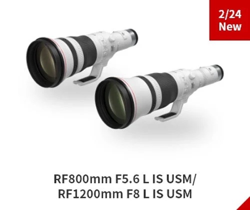 Στις 24 Φεβρουαρίου η Canon ανακοινώνει δύο φακούς, τους Canon RF 800mm και 1200mm;