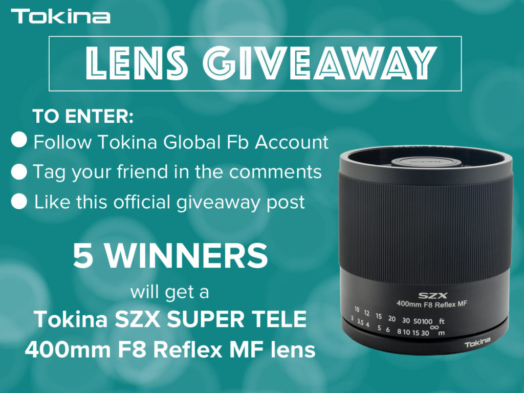 GiveAway: Κέρδισε ένα τηλεφακό Tokina SZX Super Tele 400mm F8 Reflex!