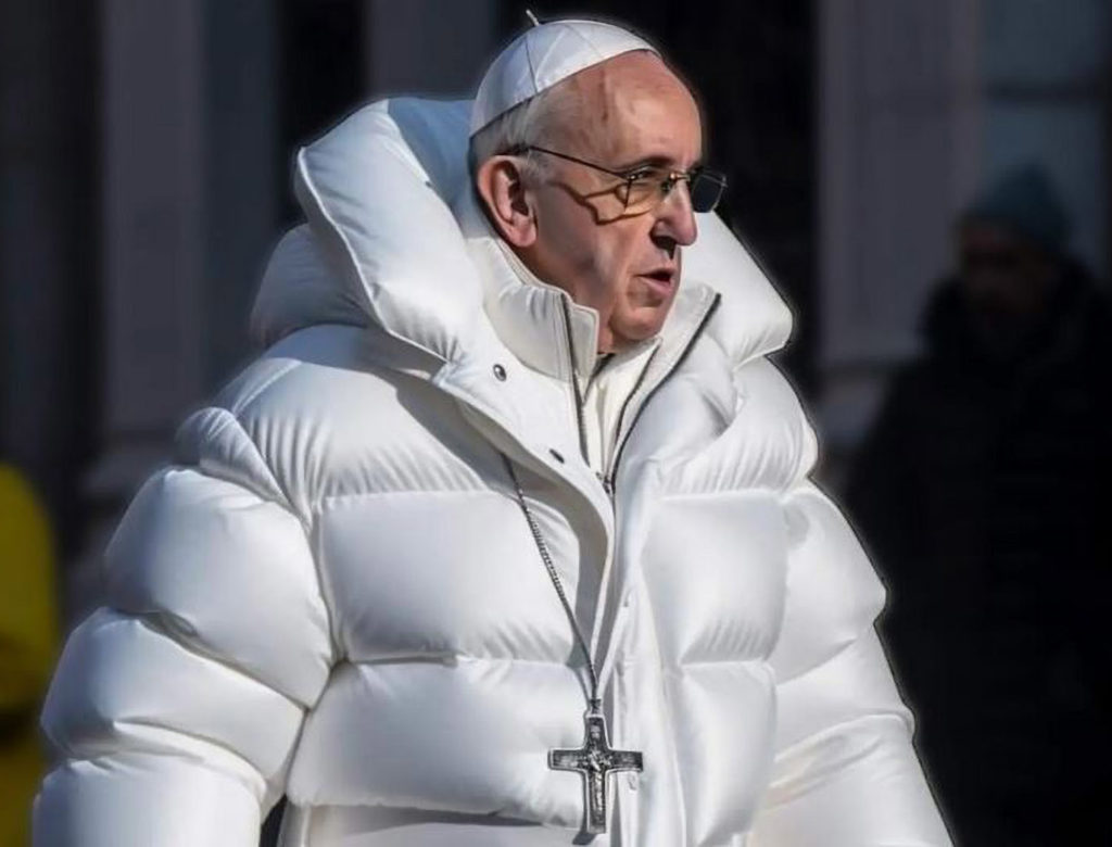Δείτε την Viral Φωτογραφία του Πάπα Φραγκίσκου με λευκό Μπουφάν!