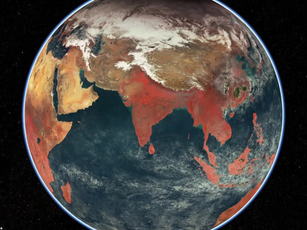 Η διαστημική υπηρεσία της Ινδίας μοιράζεται αλλιώτικες εικόνες της Γης