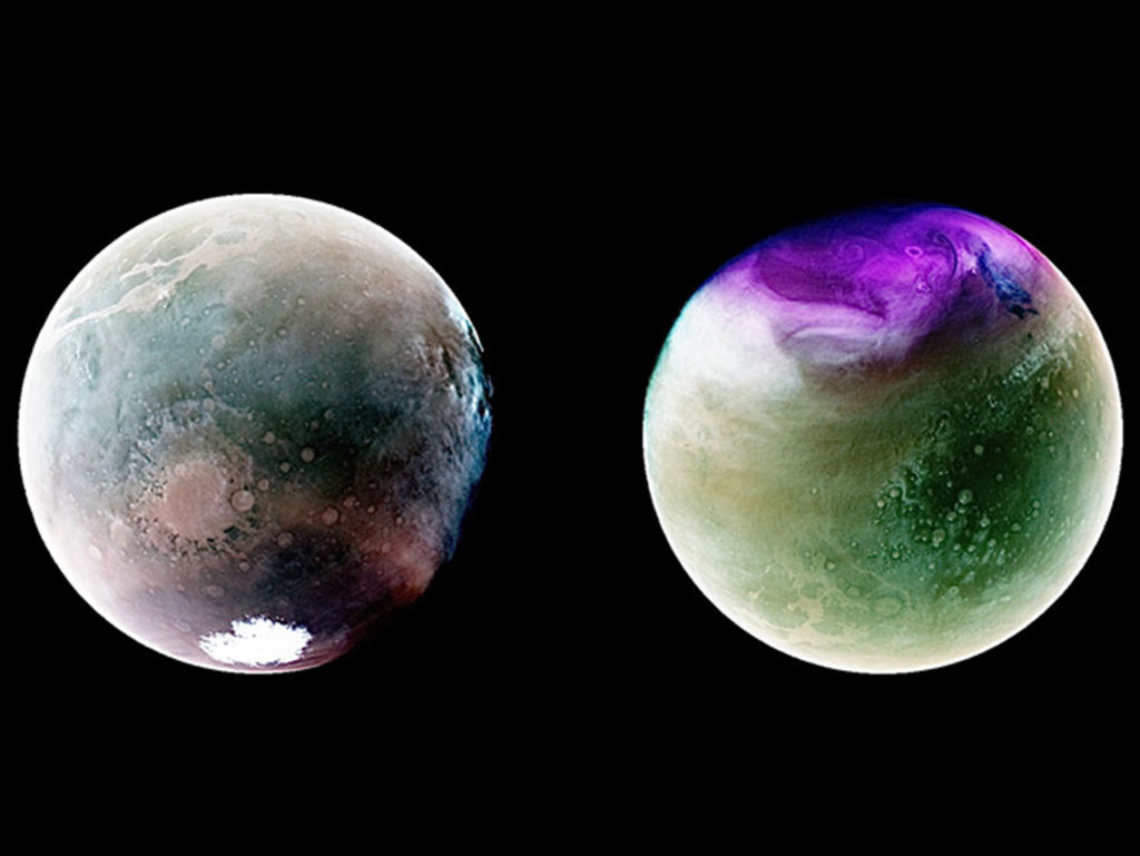 Yπέρυθρες φωτογραφίες δείχνουν τη διαφορά χειμώνα – καλοκαιριού στον Άρη