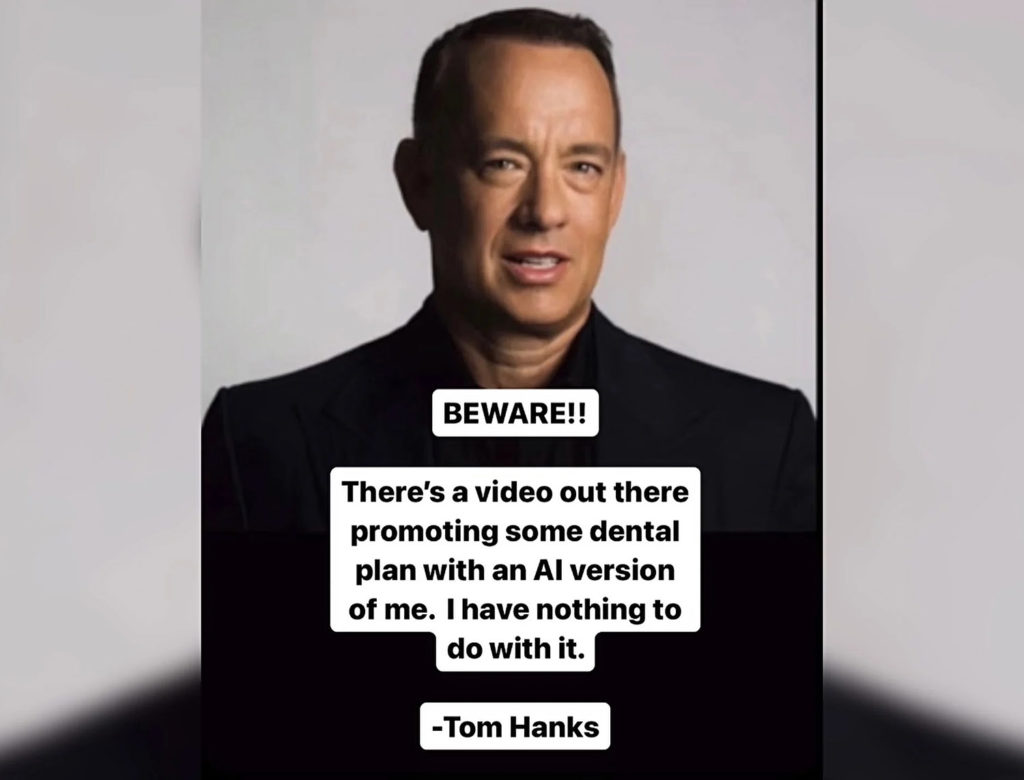 Ο Tom Hanks έπεσε θύμα κακόβουλης χρήσης της τεχνητής νοημοσύνης!