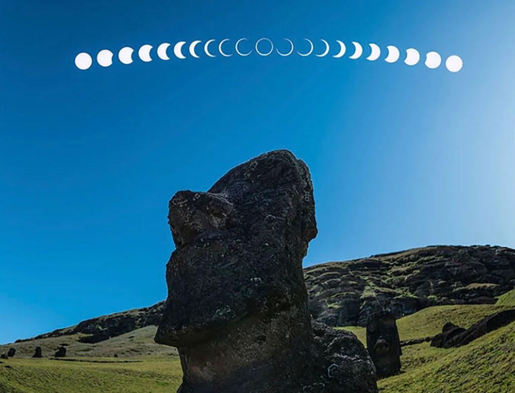 Δείτε τη δακτυλιοειδή έκλειψη Ηλίου πάνω από μονολιθικά αγάλματα του νησιού Rapa Nui!