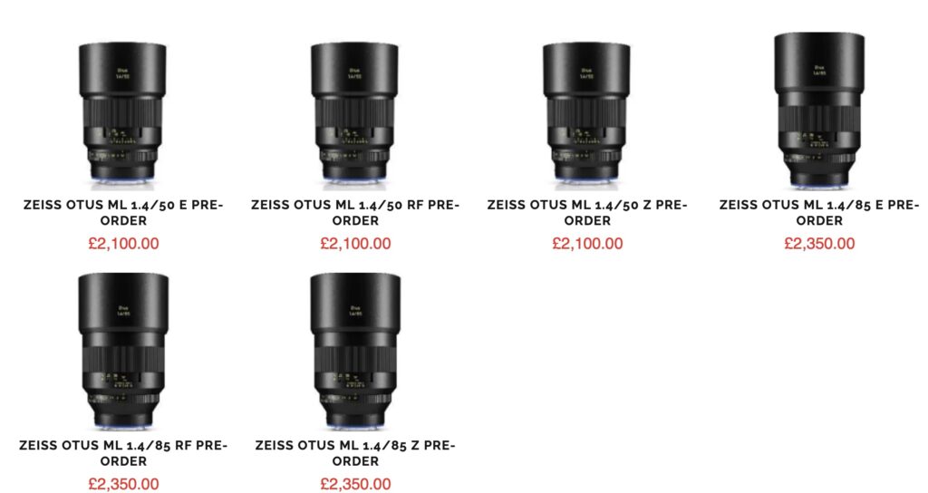 Διέρρευσαν: ZEISS OTUS ML 85mm F1.4 και OTUS ML 50mm F1.4