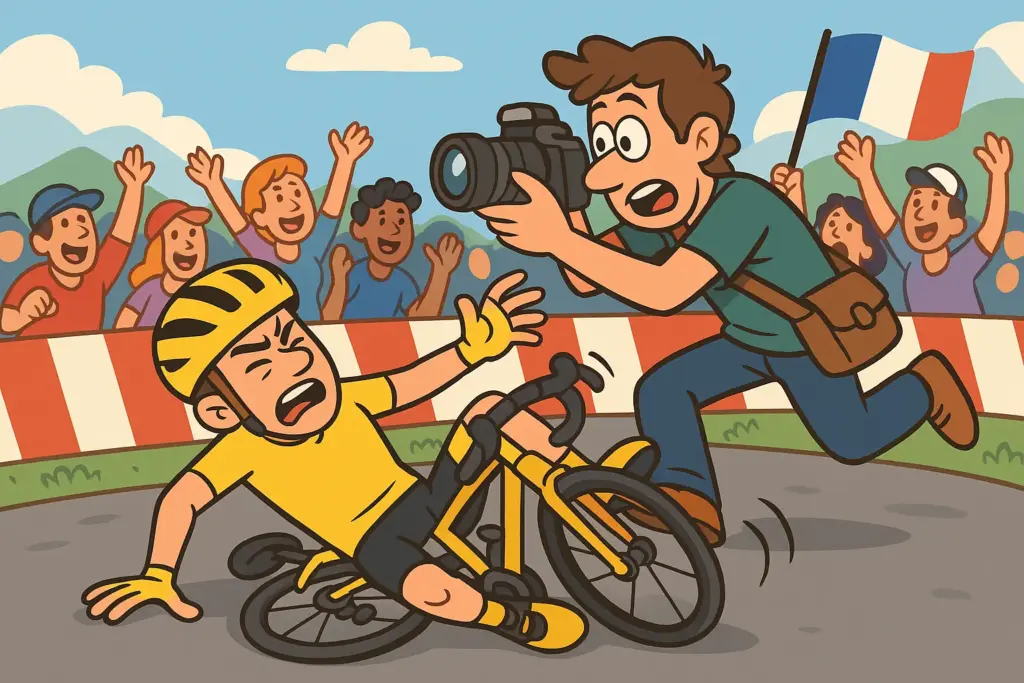 Φωτογράφος έριξε τον ποδηλάτη Jonas Vingegaard στο Tour de France 2025!