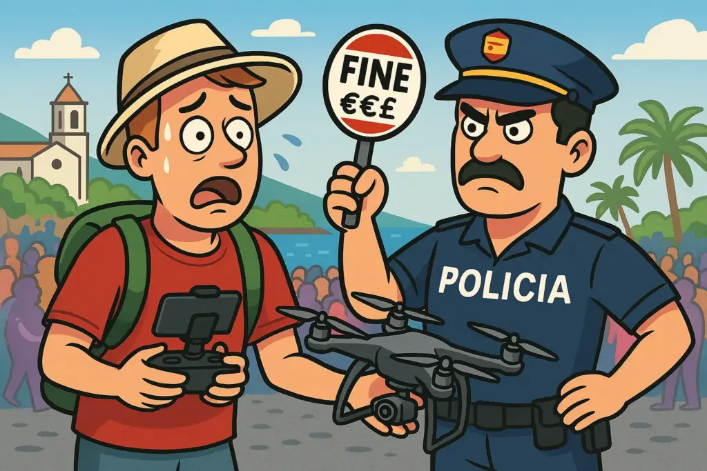 Τουρίστας κινδυνεύει με πρόστιμο £175.000 στην Ισπανία επειδή πέταξε drone χωρίς άδεια σε φεστιβάλ