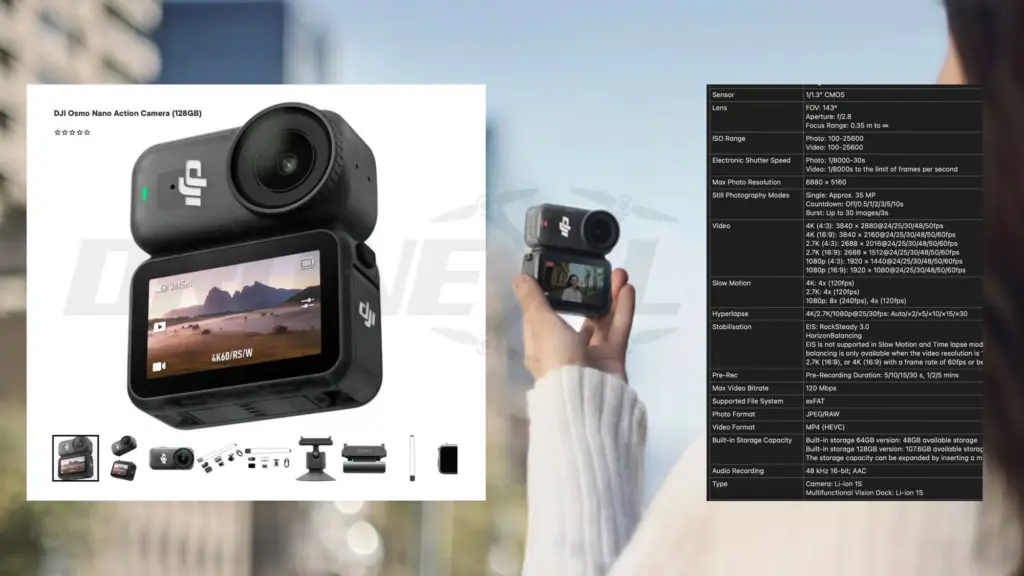 DJI Osmo Nano: Διέρρευσαν φωτογραφίες, specs και τιμές της νέας action camera