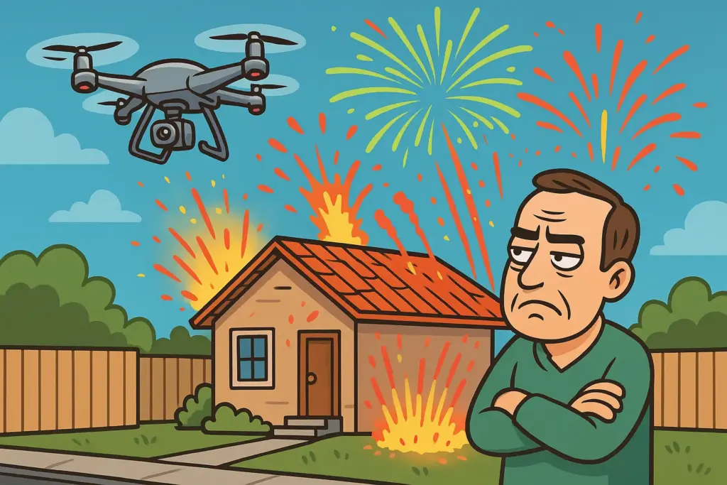 Πρόστιμο 300.000 δολαρίων σε ιδιοκτήτη μετά από εντοπισμό παράνομων πυροτεχνημάτων από δημοτικό drone