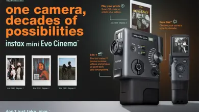 Fujifilm instax mini Evo Cinema υβριδική instant κάμερα που εκτυπώνει καρέ βίντεο με κωδικό QR
