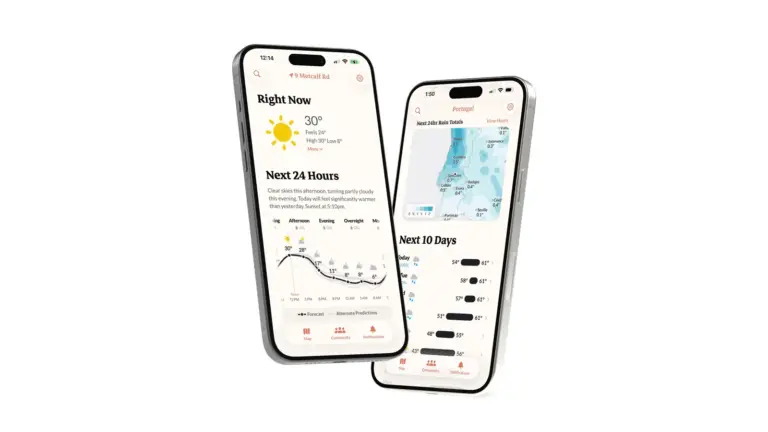 iPhone με το Acme Weather