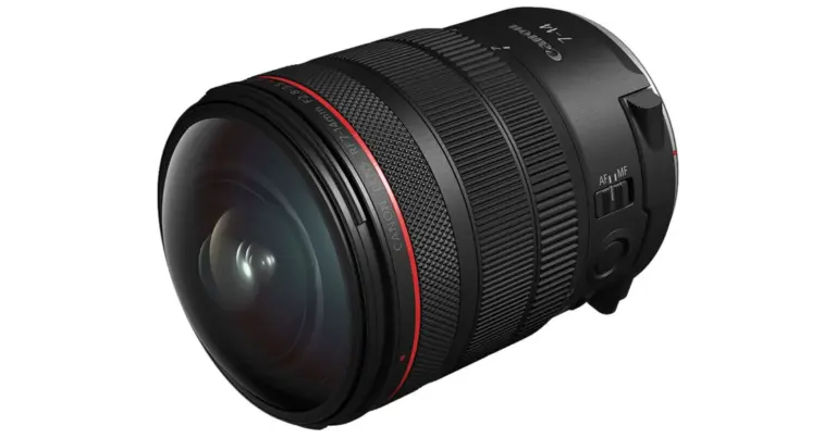 Canon RF 7–14mm f/2.8–3.5L Fisheye STM με έντονα καμπύλο μπροστινό στοιχείο