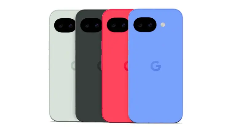 Pixel 10a σε όλα τα διαθέσιμα χρώματα σε επίπεδη διάταξη κάμερας