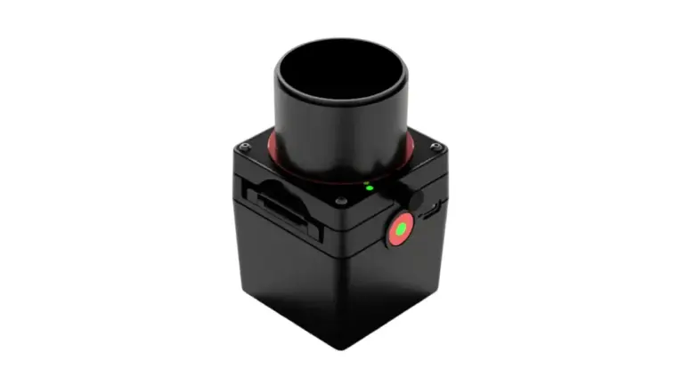 Το Valoi easy35 v2 σε μαύρο σώμα με μεγάλο φακό και κόκκινο δαχτυλίδι στη βάση