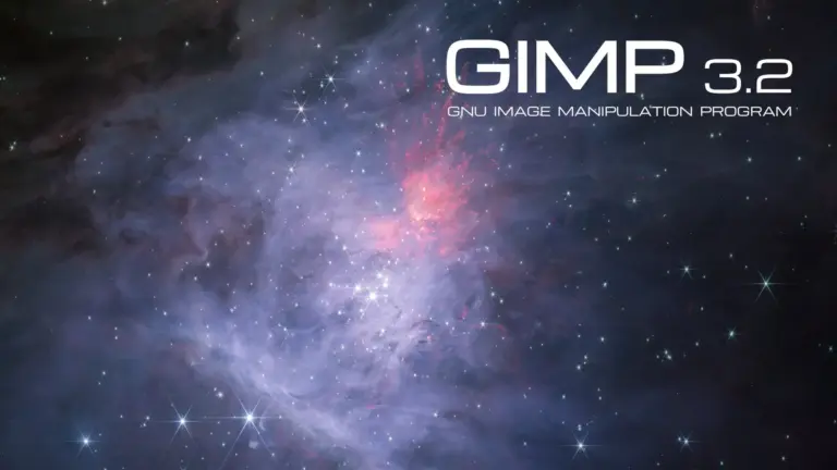 Splash screen της νέας έκδοσης GIMP 3.2