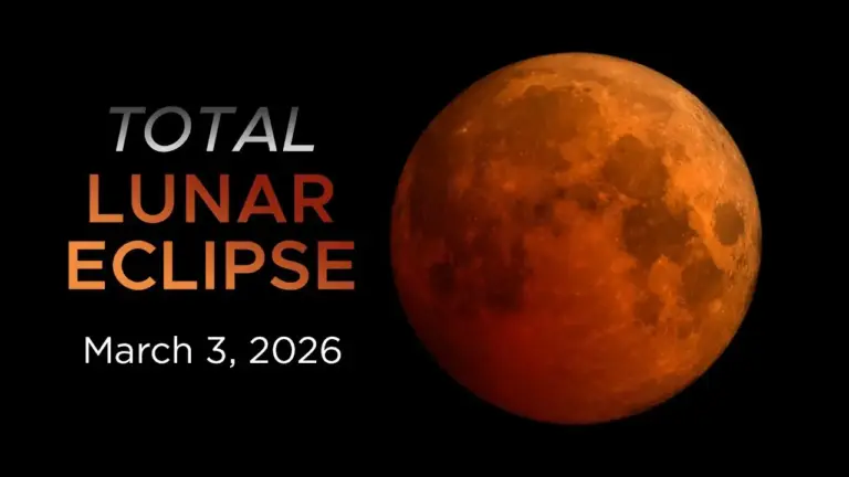Ολική έκλειψη Σελήνης με κοκκινωπό «blood moon» χρώμα στον νυχτερινό ουρανό