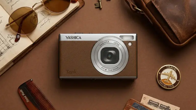 Yashica Tank compact ψηφιακή κάμερα με flip οθόνη 180 μοιρών