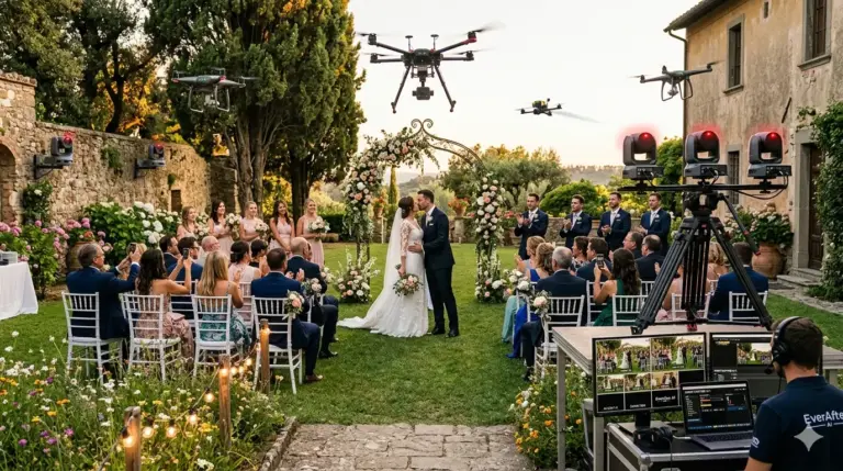 AI πακέτο γάμου με κάμερες και drones