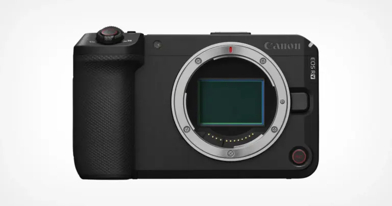 Η Canon EOS R6 V χωρίς φακό με ορατό τον αισθητήρα πλήρους καρέ