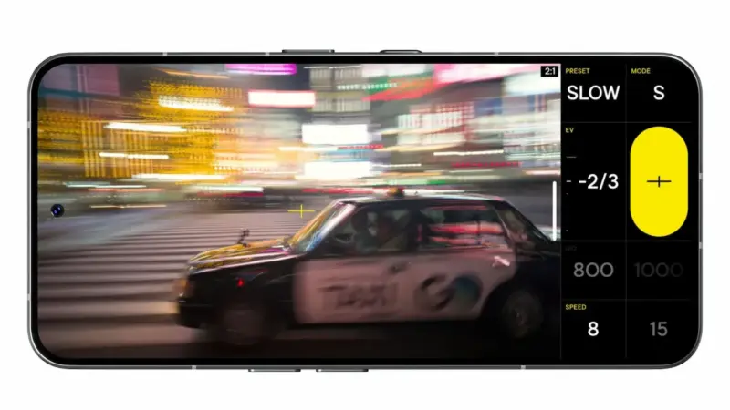 Το VWFNDR + MBL σε οθόνες Android κινητών με χειροκίνητες ρυθμίσεις φωτογράφισης