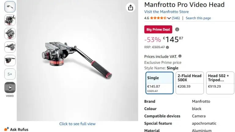 Prime Days: Η κεφαλή βίντεο της Manfrotto με -53%