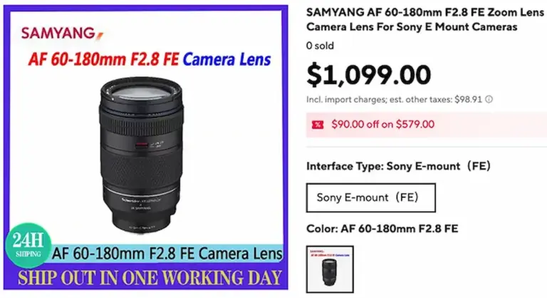 Διέρρευσε πριν την ανακοίνωση ο νέος Samyang 60-180mm f/2.8, δες τα χαρακτηριστικά του!