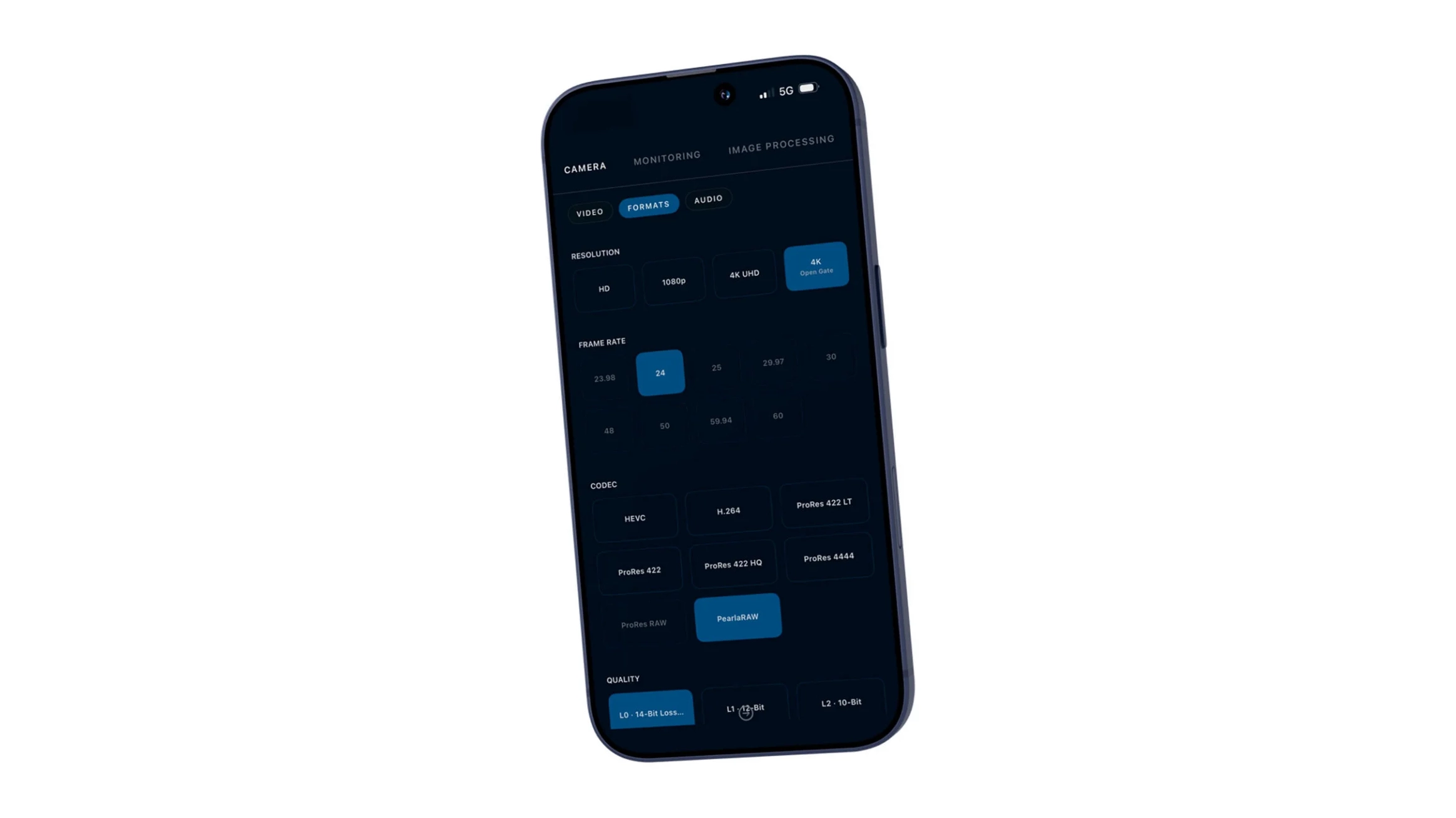 Η εφαρμογή Pearla Verana IV σε iPhone με δυνατότητα καταγραφής 14-bit RAW