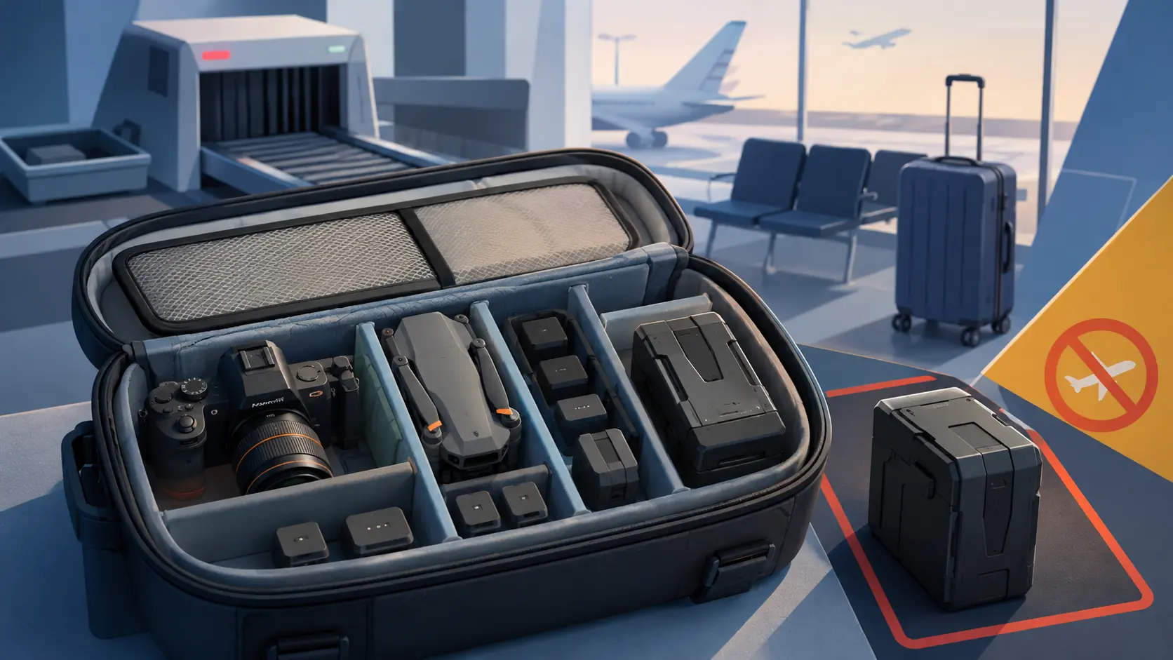 Μπαταρίες κάμερας, drone, V-mount και power banks για αεροπορικό ταξίδι