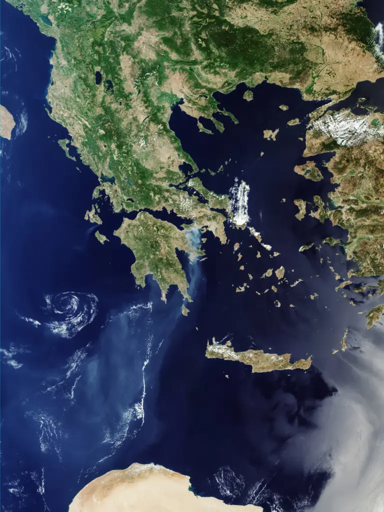 Οι φωτιές βορειοδυτικά της Αθήνας όπως τις είδε η ESA από το διάστημα
