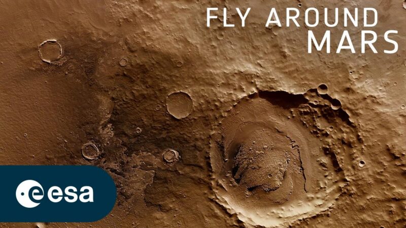 ESA takes us on a 3D flight around Mars’ giant Schiaparelli Crater