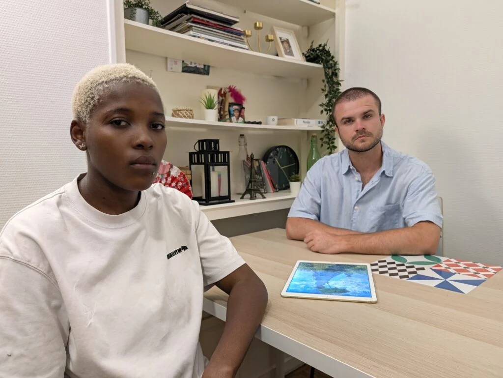 Two people at different distances in a Google Pixel 11 Pro XL autofocus sample