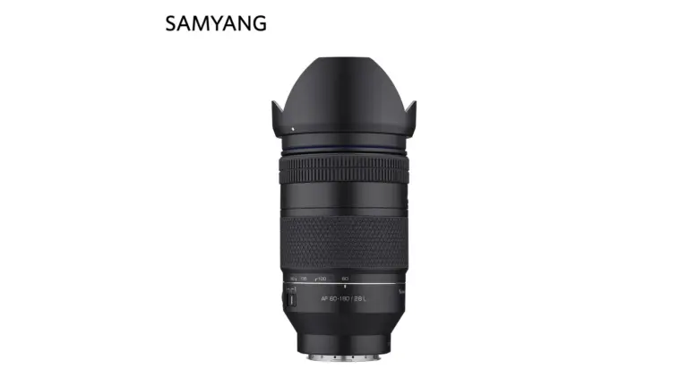 Ο Samyang AF 60-180mm F2.8 L σε λευκό φόντο