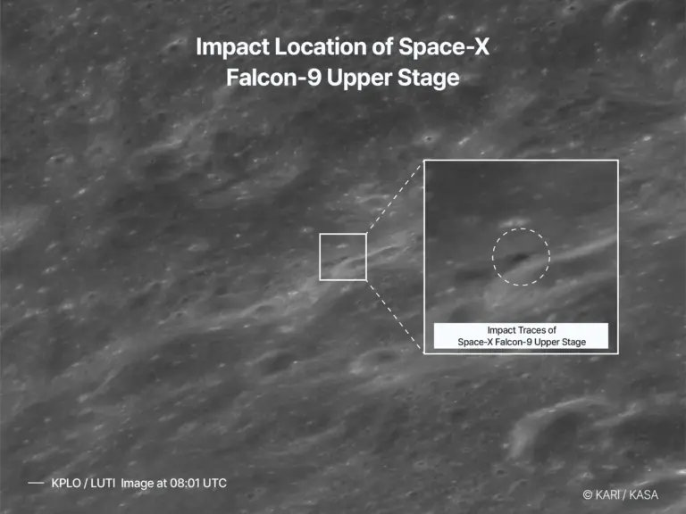 Πριν και μετά: Η Σελήνη μετά την πρόσκρουση Falcon 9