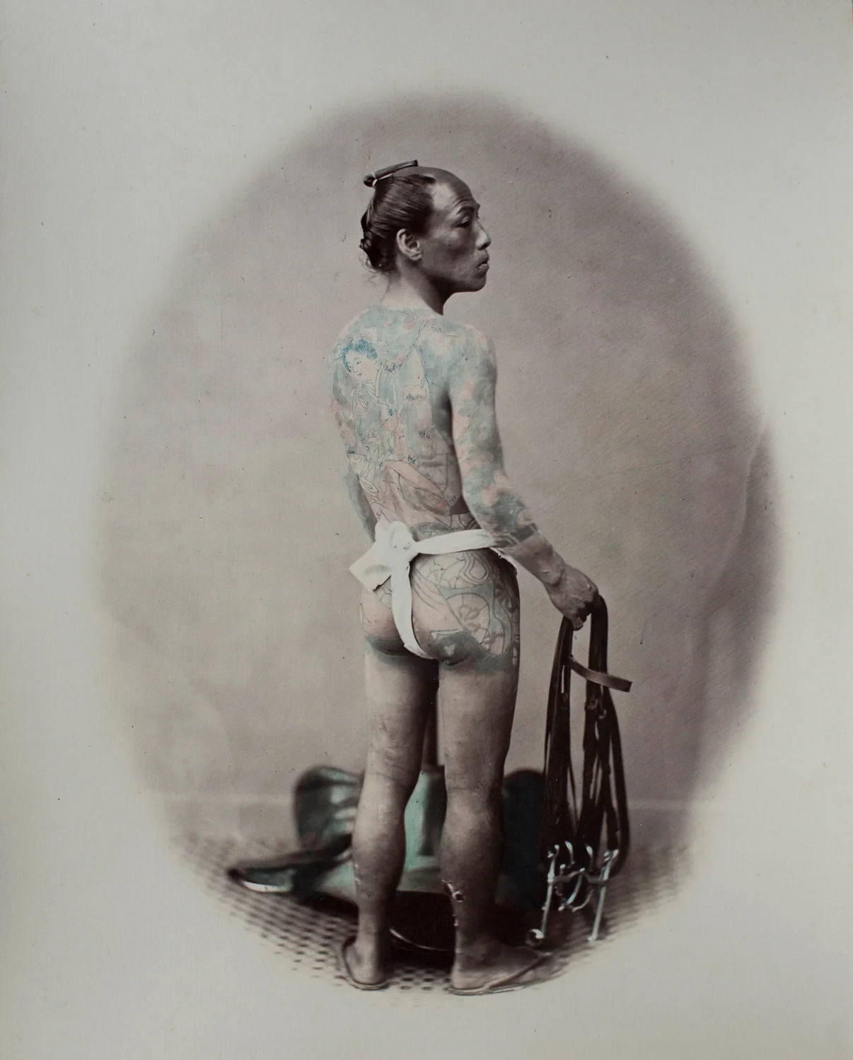 Hand-coloured portrait from The Yokohama Project historical archive