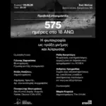 Αφίσα της δωρεάν προβολής 575 ημέρες στο 18 ΑΝΩ στο Σινέ Μελίνα