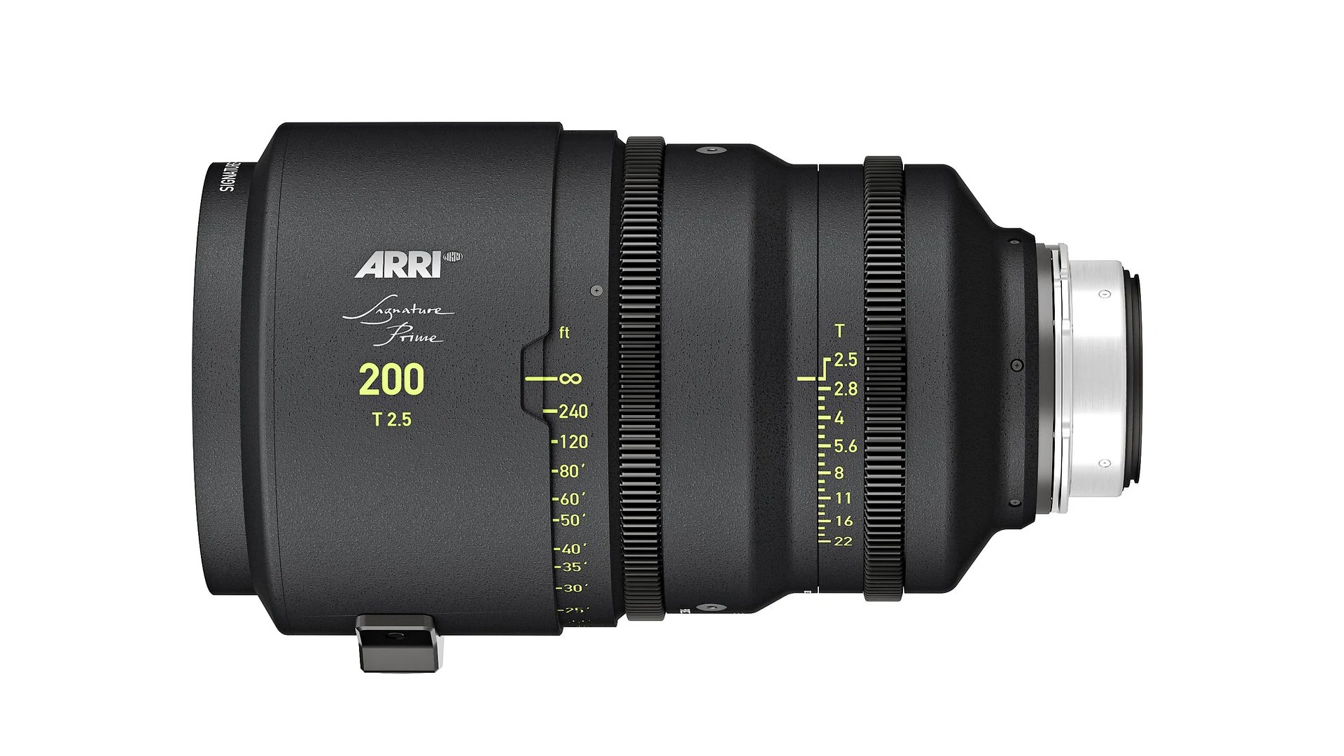ARRI Signature Prime 200mm T2.5 κινηματογραφικός φακός σε λευκό φόντο