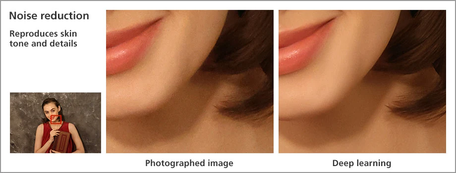 Canon deep-learning noise reduction example